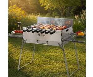 BBQ-Toro Klappgrill mit Spießdreher, 7 Spieße, Edelstahl, elektrisch (SPS10) ab 90,21 € (Oktober 2026)