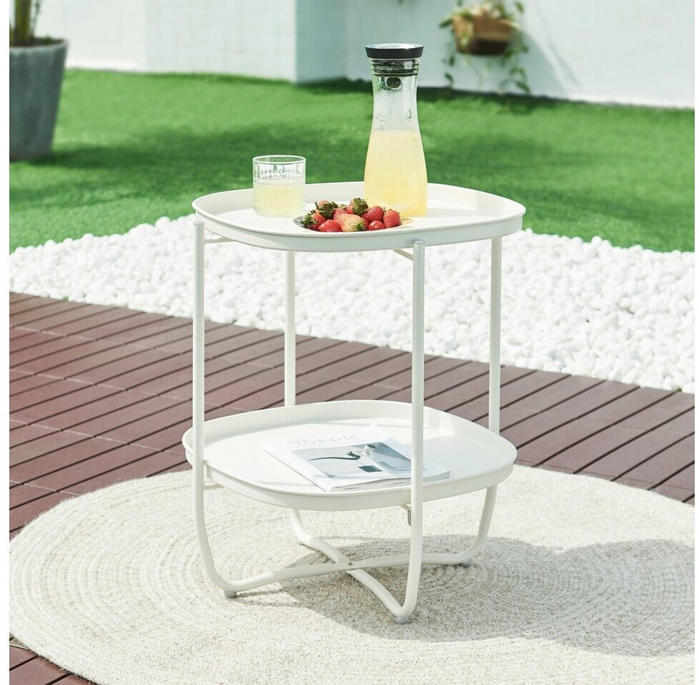 en.casa Sandefjord Tabletttisch Stahl weiß 57,5x46x46cm (85700259) ab 27,99 € (Oktober 2026)