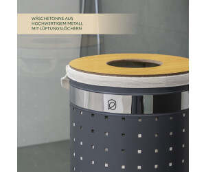 eluno Runde Wäschetonne aus Metall, 50L, grau ab 77,99 € (Oktober 2026)