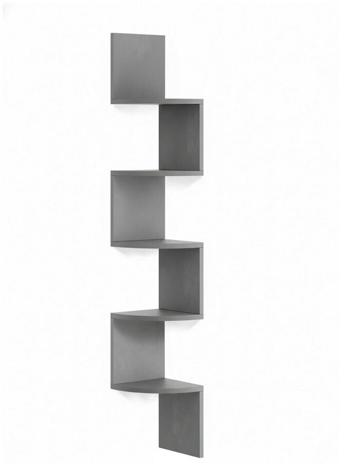 Relaxdays Eckregal Wand 5 Etagen Zickzack-Design MDF, anthrazit (10052596_111) ab 23,66 € (Oktober 2026)