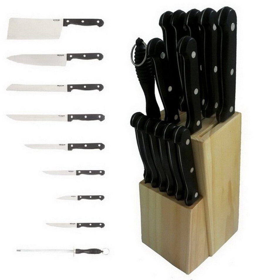 Michelino Messerset mit Holzmesserblock, Edelstahl, 15-teilig ab 19,99 € (Oktober 2026)