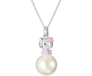HELLO KITTY meets TOM'S 根付 Thomas Sabo Hello Kitty Kette mit Imitationsperle, Feinsilber