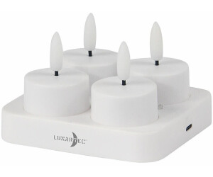 Lunartec LED-Akku-Teelichter 8er-Set weiß mit USB-Ladestation ab 27,27 € (Oktober 2026)