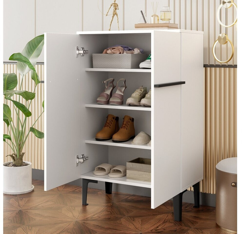 REDOM Schuhschrank mit Doppeltüren, verstellbaren Einlegeböden, weiß/schwarz, 60x95x34,5cm (800001710235) ab 45,99 € (Oktober 2026)