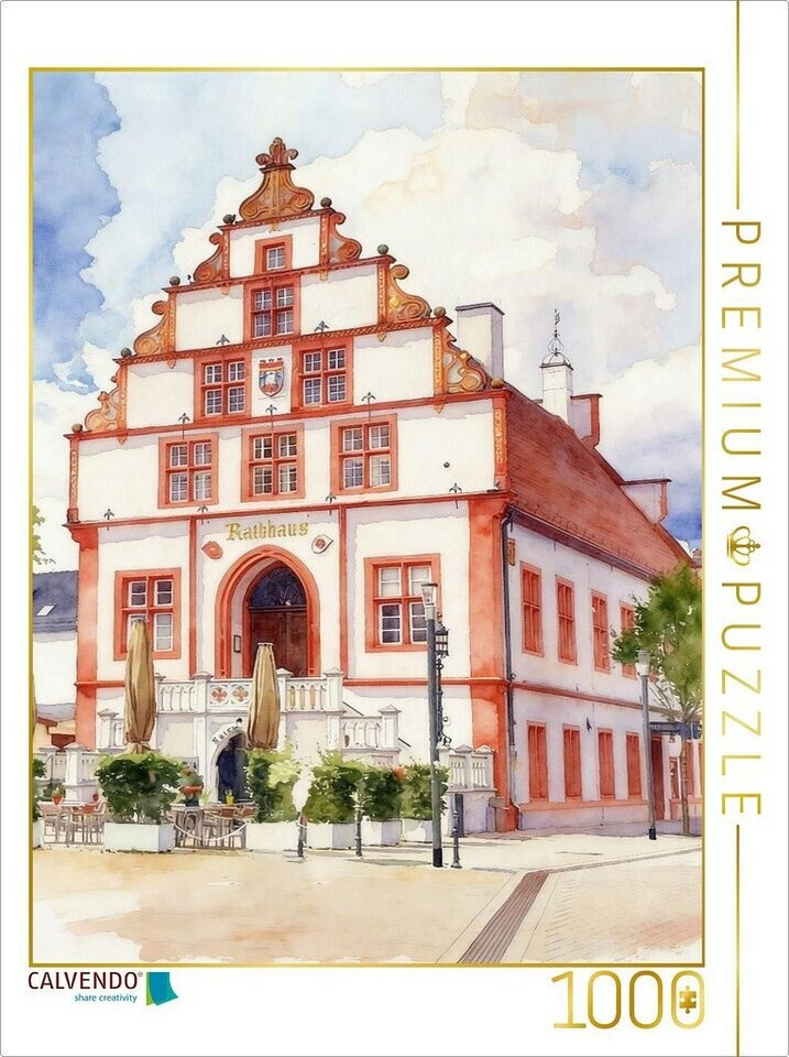 CALVENDO Puzzle Rathaus Schwäbisch Hall 1000 Teile – Foto-Puzzle Von Fotoping, 48x64 Cm, Hochwertige Pappe, Matt, Aus Europa CALVENDO Puzzle Rathaus Schwäbisch Hall 1000 Teile – Foto-Puzzle Von Fotoping, 48x64 Cm, Hochwertige Pappe, Matt, Aus Europa