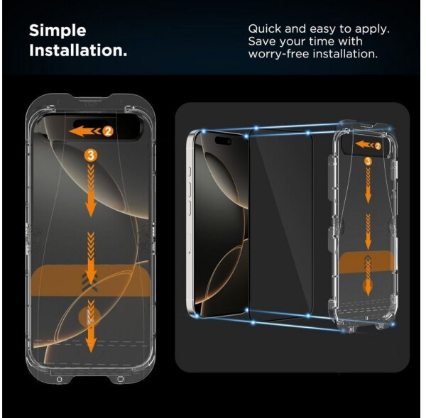 Tech-Protect Quick Set+ Panzerglas für iPhone 17, schwarz, 2er-Pack, Bild 4