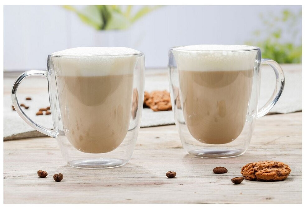 Haushalt International Cappuccino-Gläser doppelwandig, Borosilikatglas, 270ml, 2er-Set ab 9,98 € (Oktober 2026)