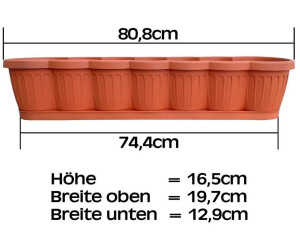 Buri Blumenkasten mit Untersetzer, 40/60/80cm ab 9,99 € (Oktober 2026)