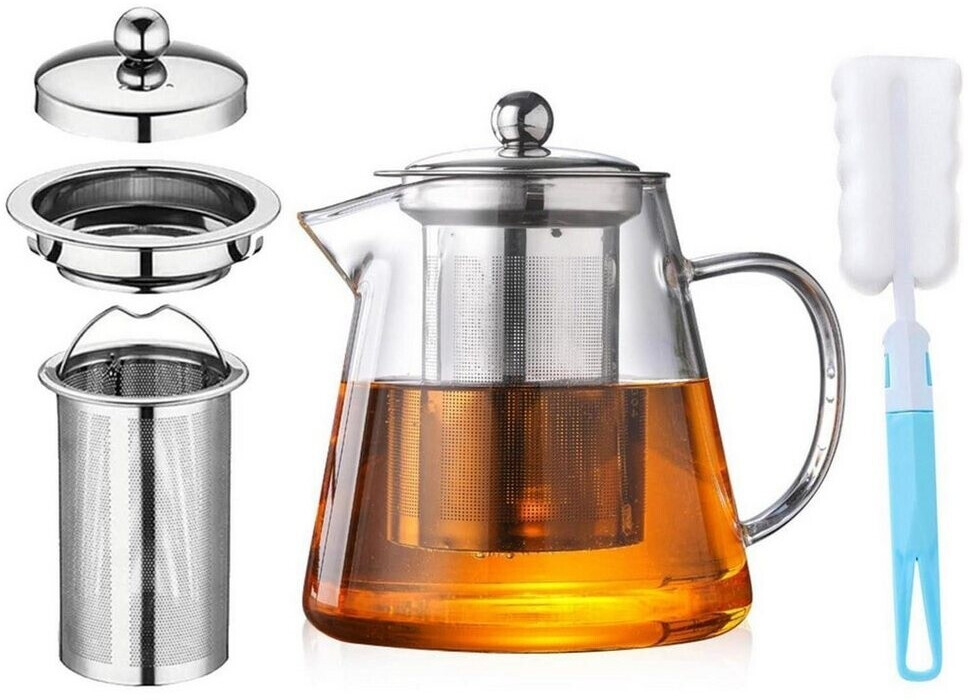 Teekanne Teekanne aus Borosilikatglas mit Siebeinsatz, 750ml, spülmaschinenfest ab 46,99 € (Oktober 2026)