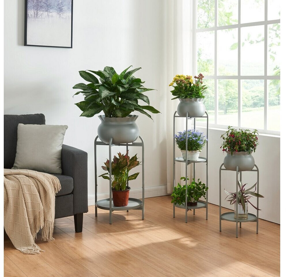 en.casa Altena Blumenständer Metall grau, 60x27x27cm (84315643) ab 18,99 € (Oktober 2026)
