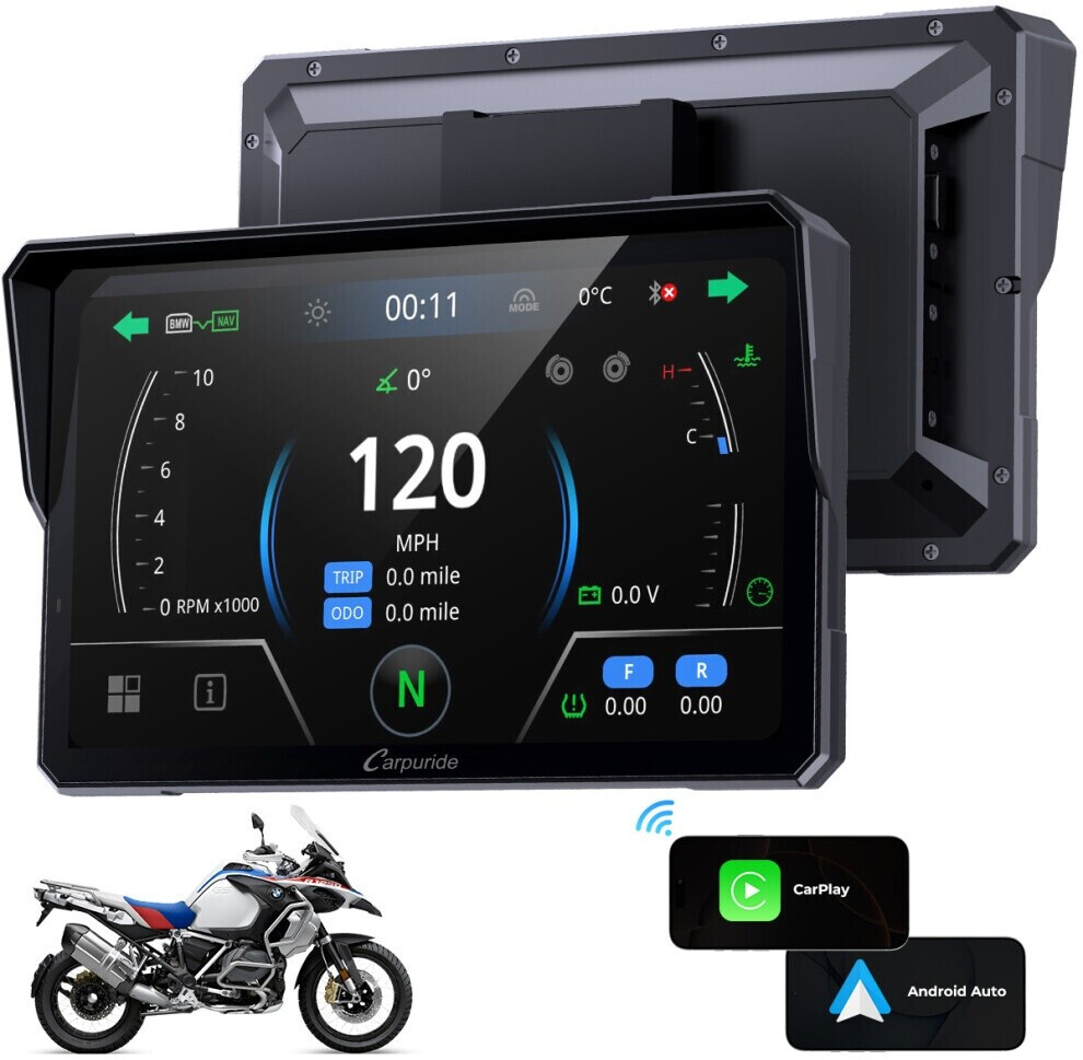 Carpuride W702BS Pro Motorrad-Bildschirm 7