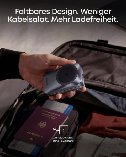 Anker Prime Kabellose Ladestation (3-in-1, MagGo, AirCool, Faltbar), Bild 5