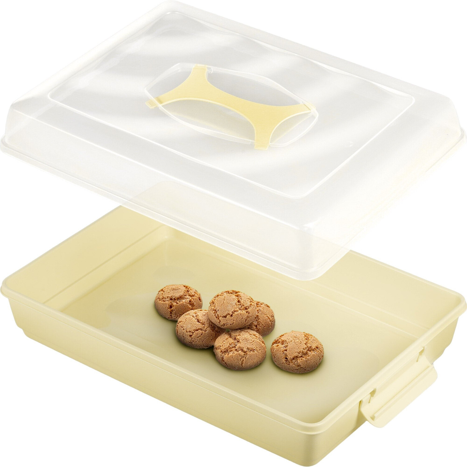 Kadax Kuchenbox mit Deckel & Tragegriff, rechteckig, creme (K4058) ab 23,99 € (Oktober 2026)