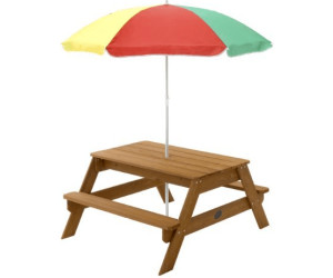 Plum Childrens Rectangular Picnic Table With Parasol