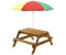 Plum Childrens Rectangular Picnic Table With Parasol