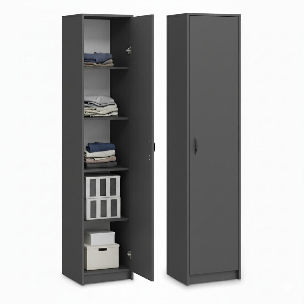 Home Collective Mehrzweckschrank mit 4 verstellbaren Einlegeböden, anthrazit, 50x180cm ab 129,90 € (Oktober 2026)