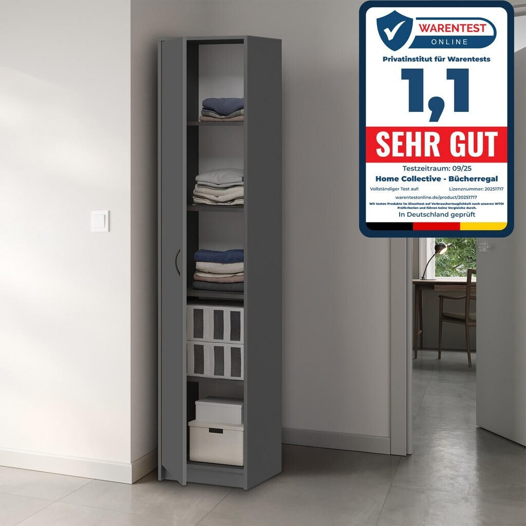 Home Collective Mehrzweckschrank mit 4 verstellbaren Einlegeböden, anthrazit, 50x180cm ab 129,90 € (Oktober 2026)