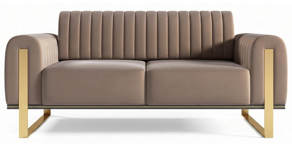 Selsey Parissa Schlafsofa Samt, beige, goldene Füße, 164cm ab 1.101,99 € (Oktober 2026)