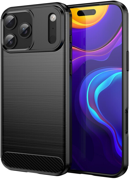 Hurtel Hülle Carbon für Apple iPhone 17 Pro Max Schwarz
