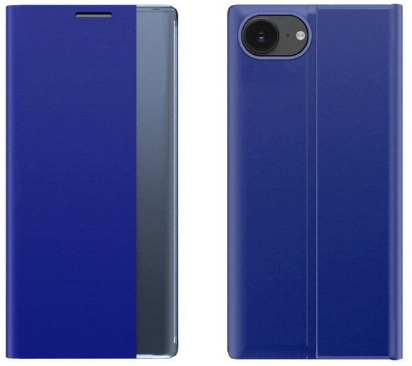 Hurtel Klapphülle New Sleep mit Ständer für Apple iPhone 16e und Apple iPhone 17e Blau