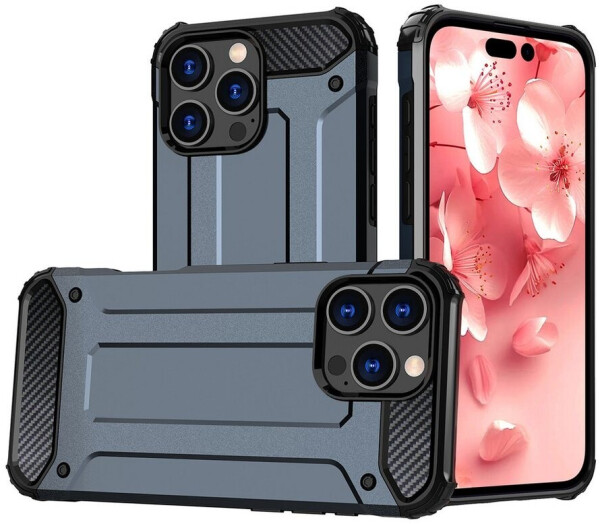 Hurtel Hülle Hybrid Armor für Apple iPhone 16 Pro Blau