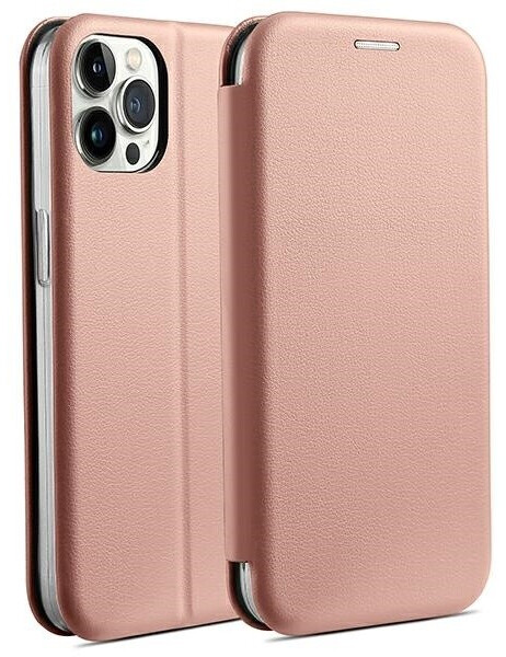Beline Klapphülle Book Magnetic für Apple iPhone 15 Pro 6.1 Zoll Rose Gold