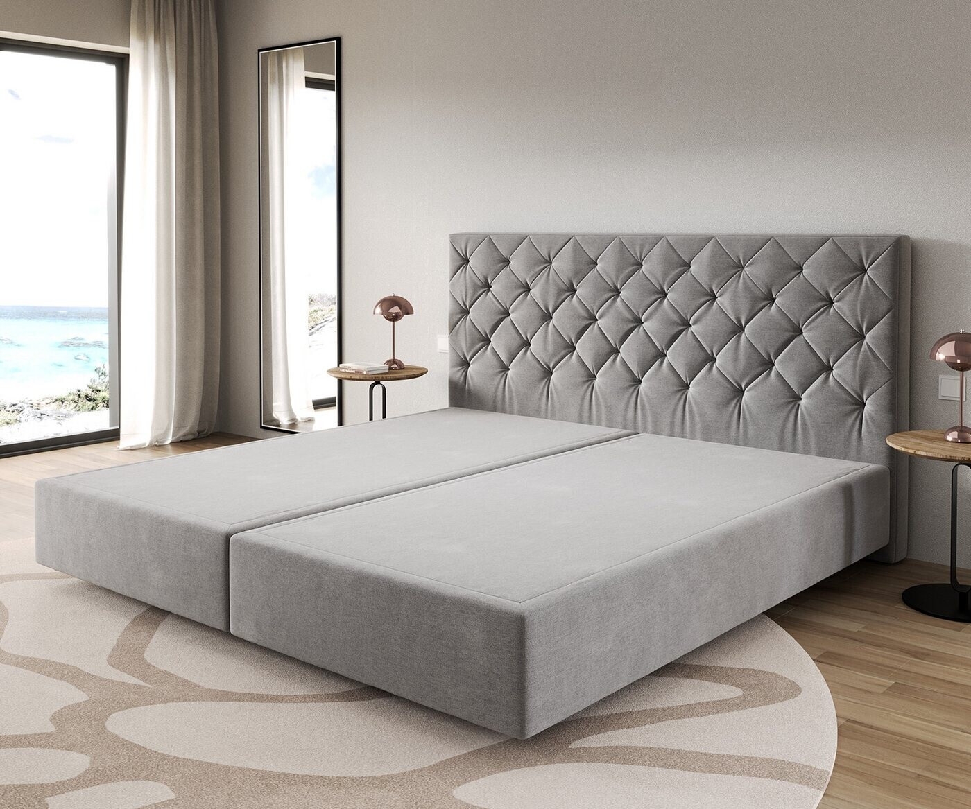 DeLife Dream-Great Boxspringgestell Mikrofaser grau 200x200cm ab 889,90 € (Oktober 2026)