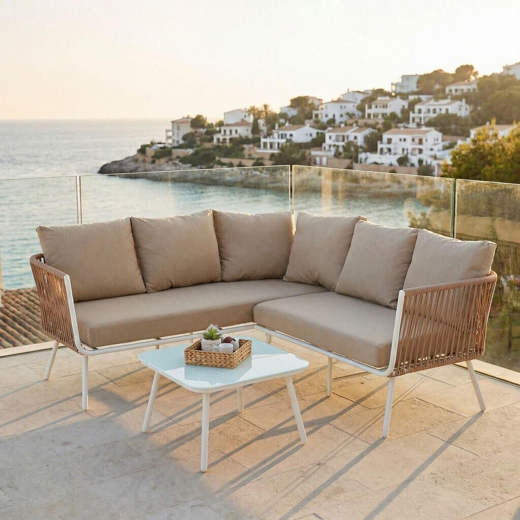 Idimex Jakarta Gartenlounge-Set 3-tlg., Metall, weiß/beige (800000573218) ab 549,95 € (Oktober 2026)