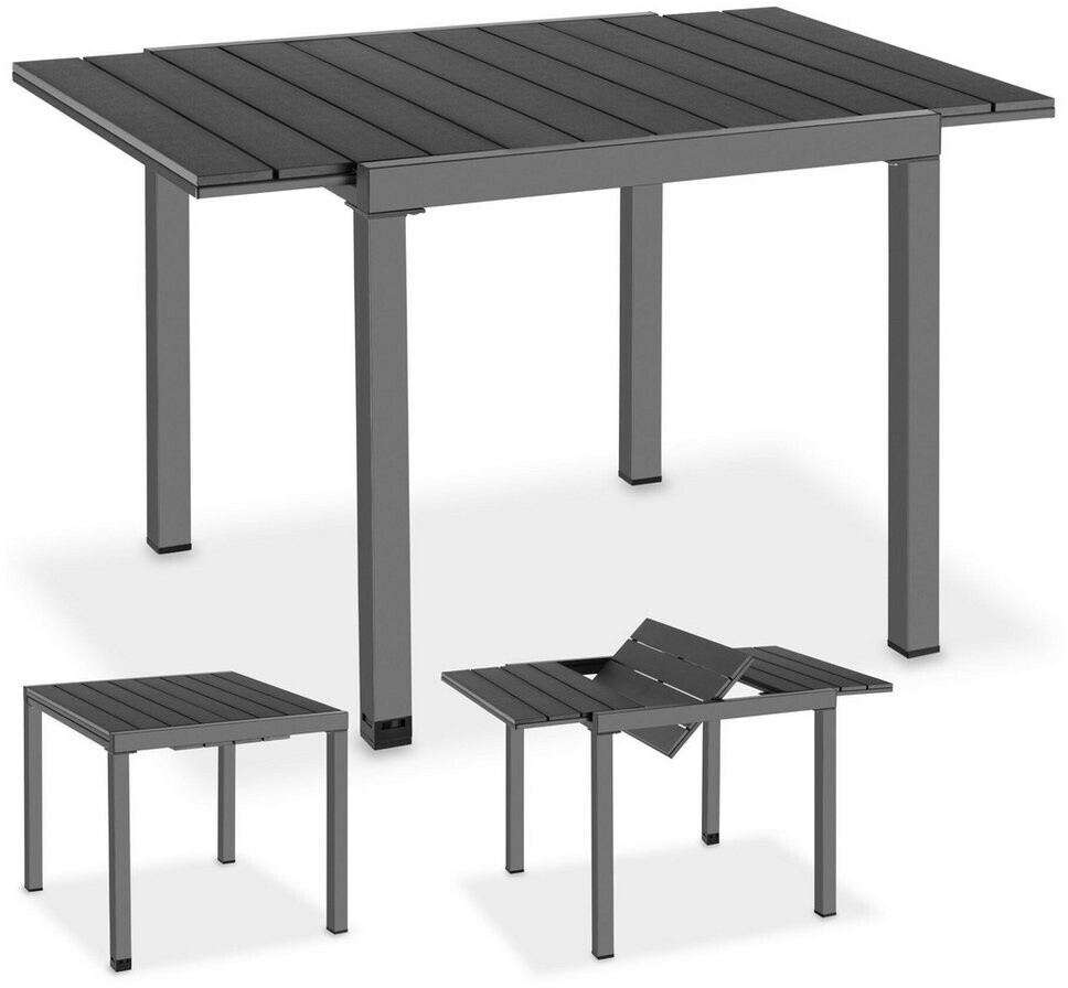 TecTake Inca Gartentisch Aluminium, ausziehbar, schwarz, Holzoptik (406516) ab 157,79 € (Oktober 2026)
