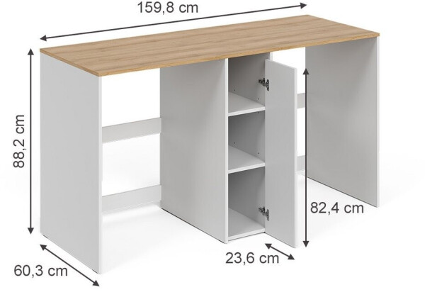 VICCO Viktor Waschmaschinenschrank weiß/Artisan-Eiche 159,8x88,2cm (60743), Bild 3