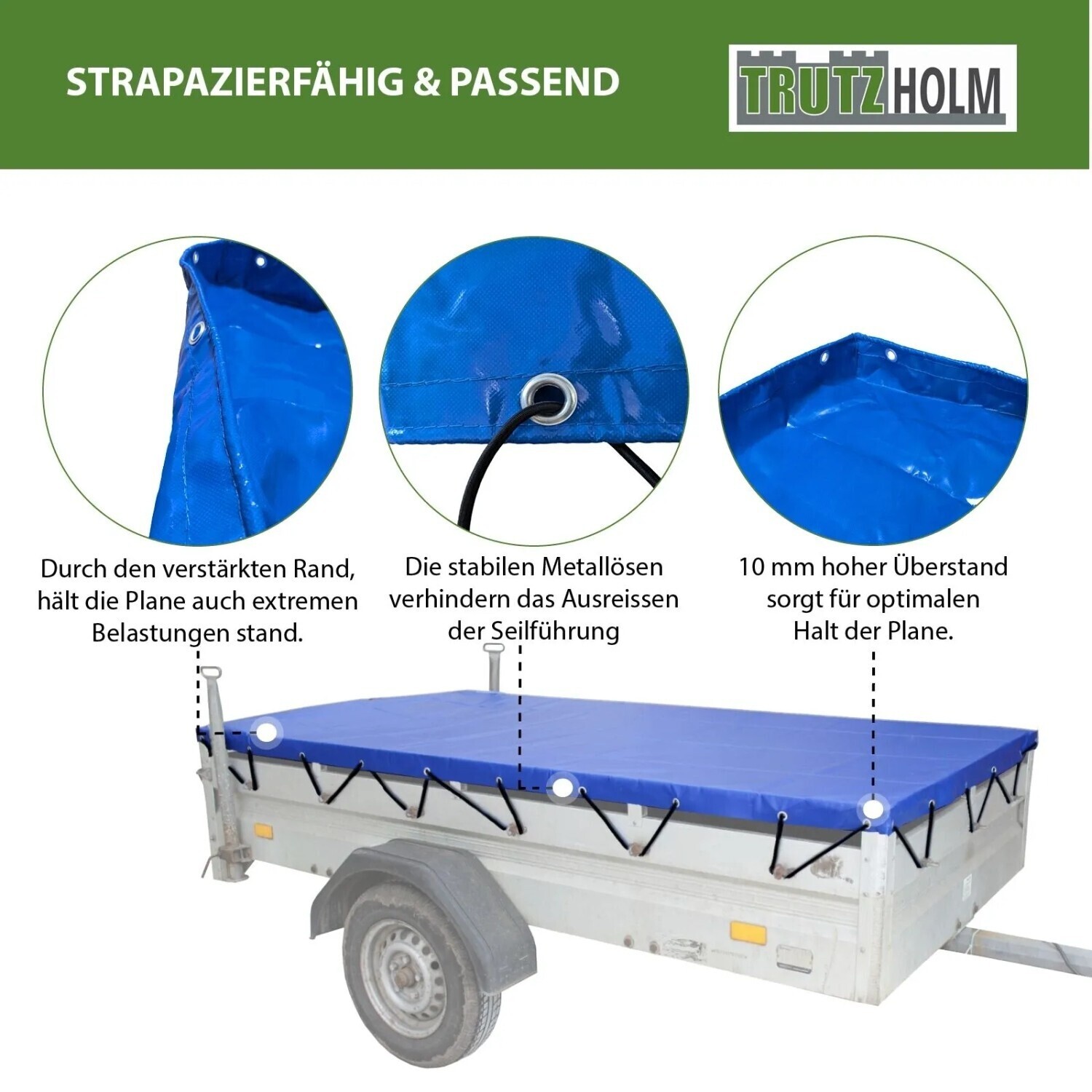 Baumarktplus Anhänger-Abdeckplane PVC mit Gummigurt 2575x1345x100mm blau (57121) ab 27,59 € (Oktober 2026)