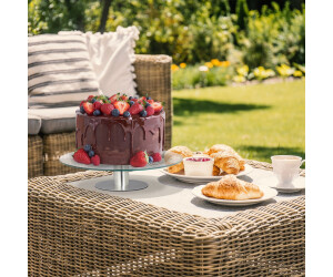 Relaxdays Tortenplatte drehbar, Glas/Edelstahl, rund Ø30cm ab 18,99 € (Oktober 2026)