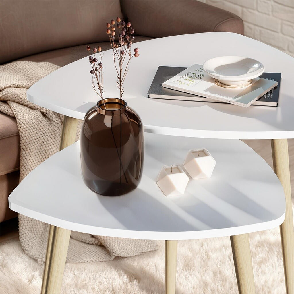 VICCO Twino Couchtisch weiß/Sonoma Eiche, rund, 60x50cm (57299) ab 37,90 € (Oktober 2026)