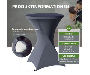 Trutzholm Stehtisch klappbar Ø80cm anthrazit mit Husse (8958901) ab 77,99 € (Oktober 2026)