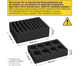 LuxusKollektion Teller- und Tassenhalter-Set für Wohnmobil, Polyurethan, schwarz, 12-teilig ab 73,99 € (Oktober 2026)