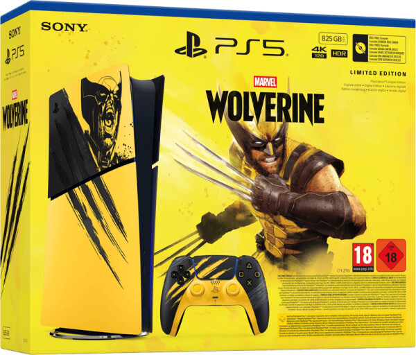 Sony PlayStation 5 Slim (PS5 Slim) Digital Edition 825GB Marvel's Wolverine Limited Edition, Bild 7
