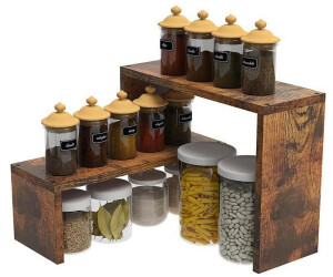 LuxusKollektion VEDECASA Eck-Gewürzregal, stapelbar, 2-stufig, rustikales Holz ab 84,99 € (Oktober 2026)