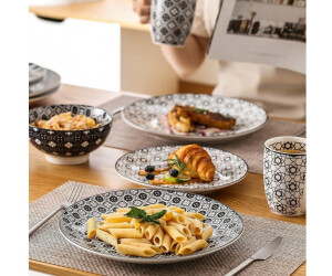 LuxusKollektion Kombiservice 40-teilig für 8 Personen, Porzellan, schwarz + creme ab 332,99 € (Oktober 2026)