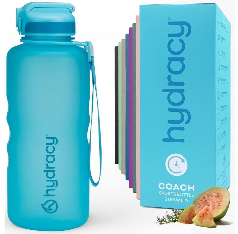 LuxusKollektion Trinkflasche mit Strohhalm und Zeitmarkierung 2L, BPA-frei, aqua blau ab 70,99 € (Oktober 2026)