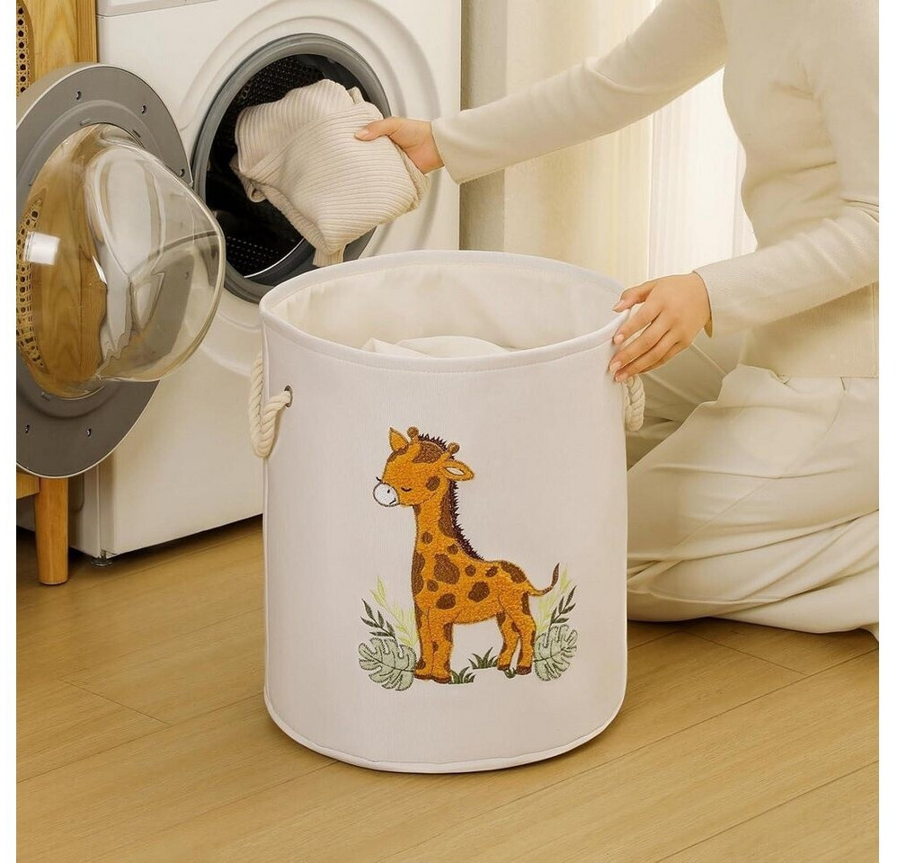 LuxusKollektion Wäschekorb Kinder Giraffe, rund, faltbar, 58L, gelb ab 60,99 € (Oktober 2026)