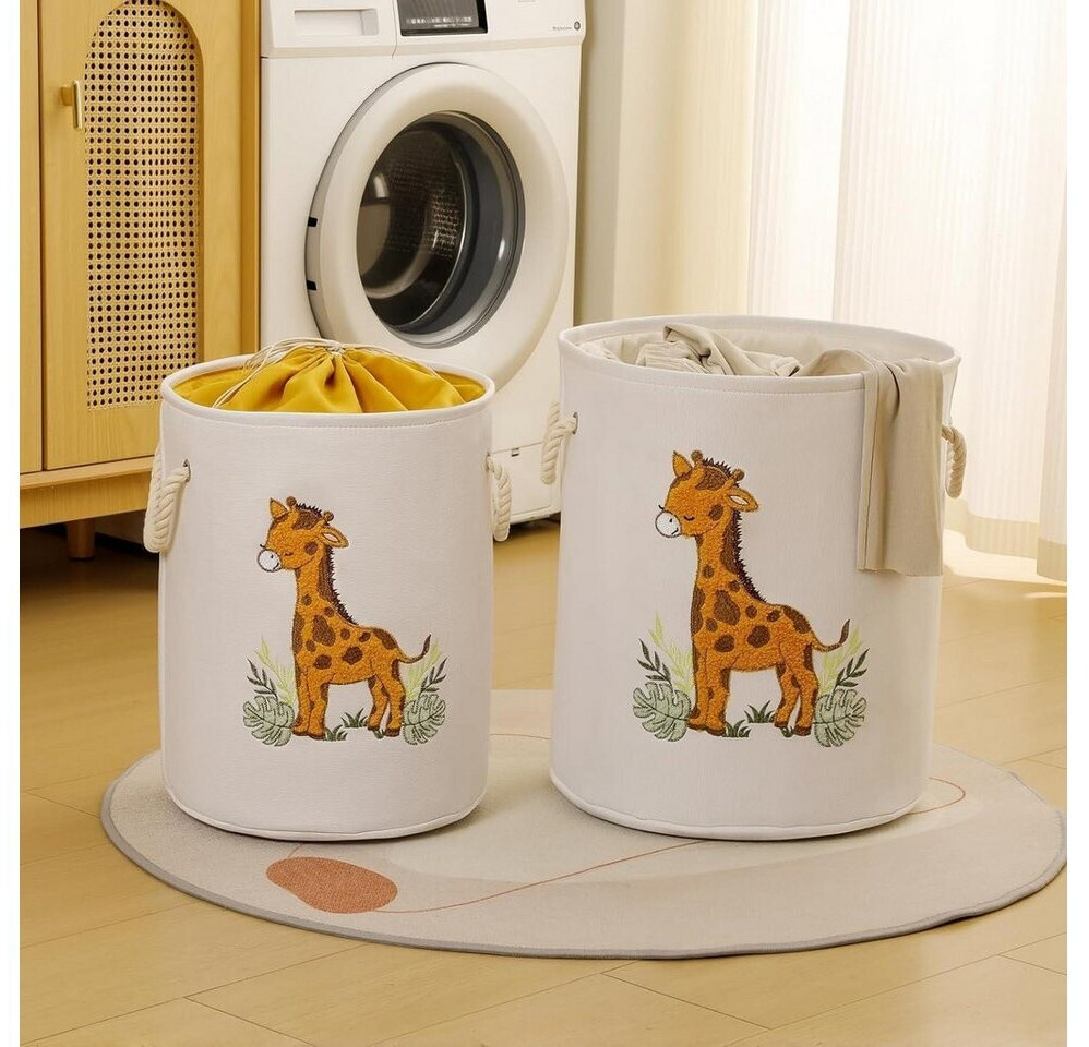 LuxusKollektion Wäschekorb Kinder Giraffe, rund, faltbar, 58L, gelb ab 60,99 € (Oktober 2026)