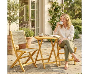 Outsunny Balkonmöbel-Set 3-teilig, Polyrattan & Akazienholz, klappbar (84G-861V90BG) ab 103,90 € (Oktober 2026)
