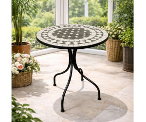 Mojawo Mosaiktisch rund Ø60cm x H70cm, anthrazit/grau ab 69,99 € (Oktober 2026)