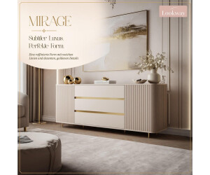 Lookway Mirage Gold Kommode 2 Türen, 3 Schubladen, beige, 180x73x40cm (800001807862) ab 382,50 € (Oktober 2026)