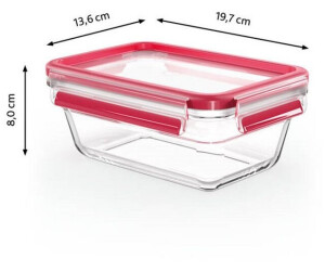 Emsa Clip & Close Vorratsdosen-Set 4-tlg. Glas Rot ab 40,49 € (Oktober 2026)
