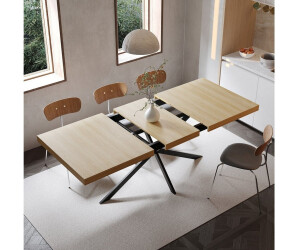 OKWISH Ausziehbarer Esstisch mit Stauraum, rechteckig, natur, 140-180cm ab 229,99 € (Oktober 2026)