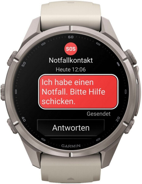 Garmin fenix® 9 Pro 43mm Titan mit Silikon-Armband Nebelgrau/Dunkler Sandstein LTE, Bild 2