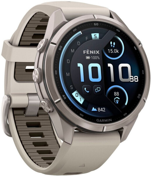 Garmin fenix® 9 Pro 43mm Titan mit Silikon-Armband Nebelgrau/Dunkler Sandstein LTE, Bild 3