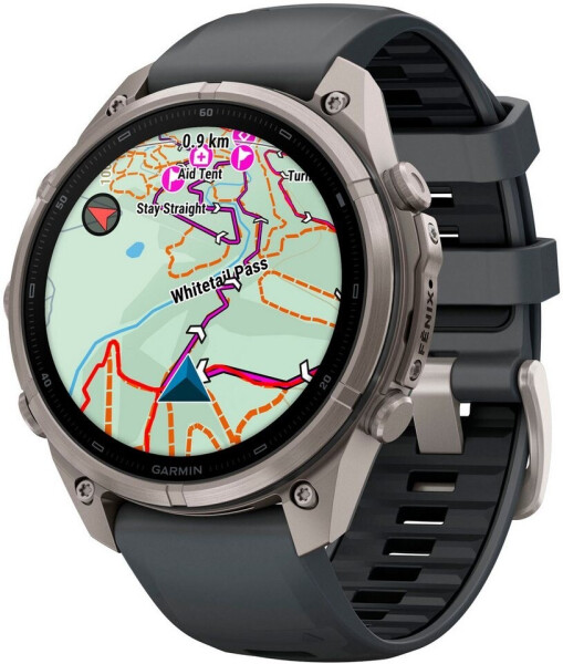 Garmin fenix® 9 Pro 47mm Titan mit Silikon-Armband Graphit/Schwarz LTE