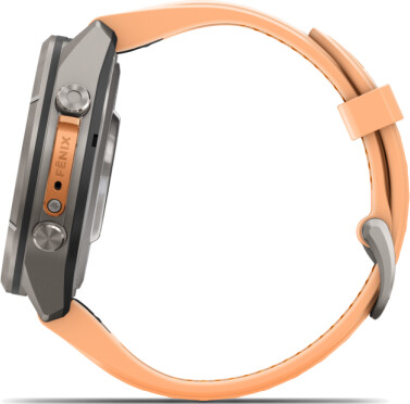 Garmin fenix® 9 Pro 43mm Titan mit Silikon-Armband Shell Pink/Autumn Orange LTE, Bild 2